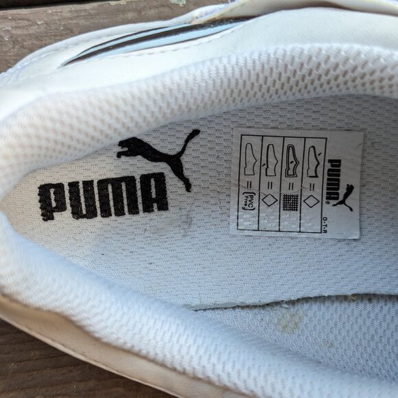 White PUMA Jiyu Slip on Velcro Sneakers shoes Mens US12 EU46 30CM - Picture 10 of 16